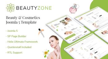 SJ BeautyZone - Beauty Cosmetics Joomla 5 Template